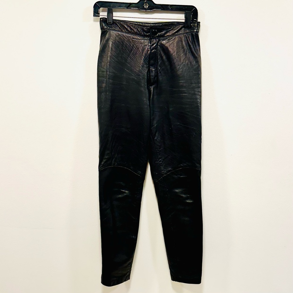 Leather pants! North Beach leather genuine black leather pants! Women’s size 0/2